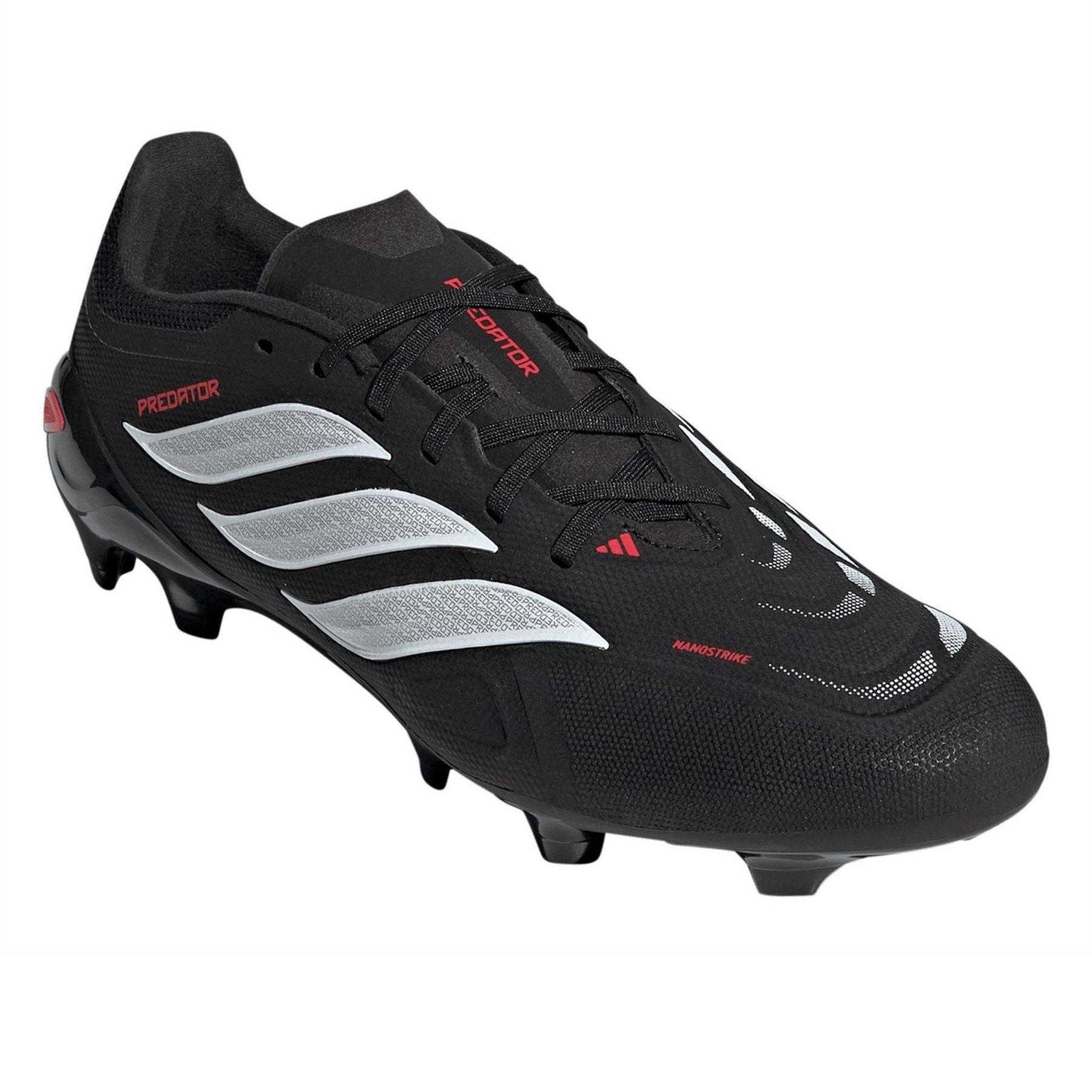 Black-Red - Pack Shot - Adidas Mens Predator League Firm Ground Football Boots
