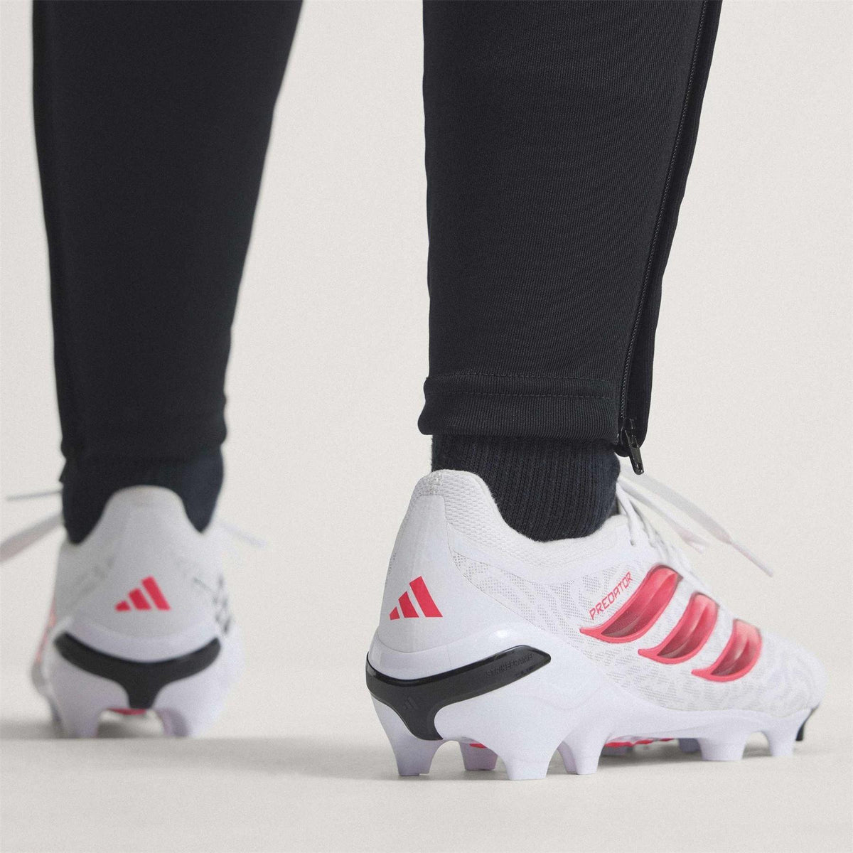 White-Coral - Side - Adidas Mens Predator League Firm Ground Football Boots