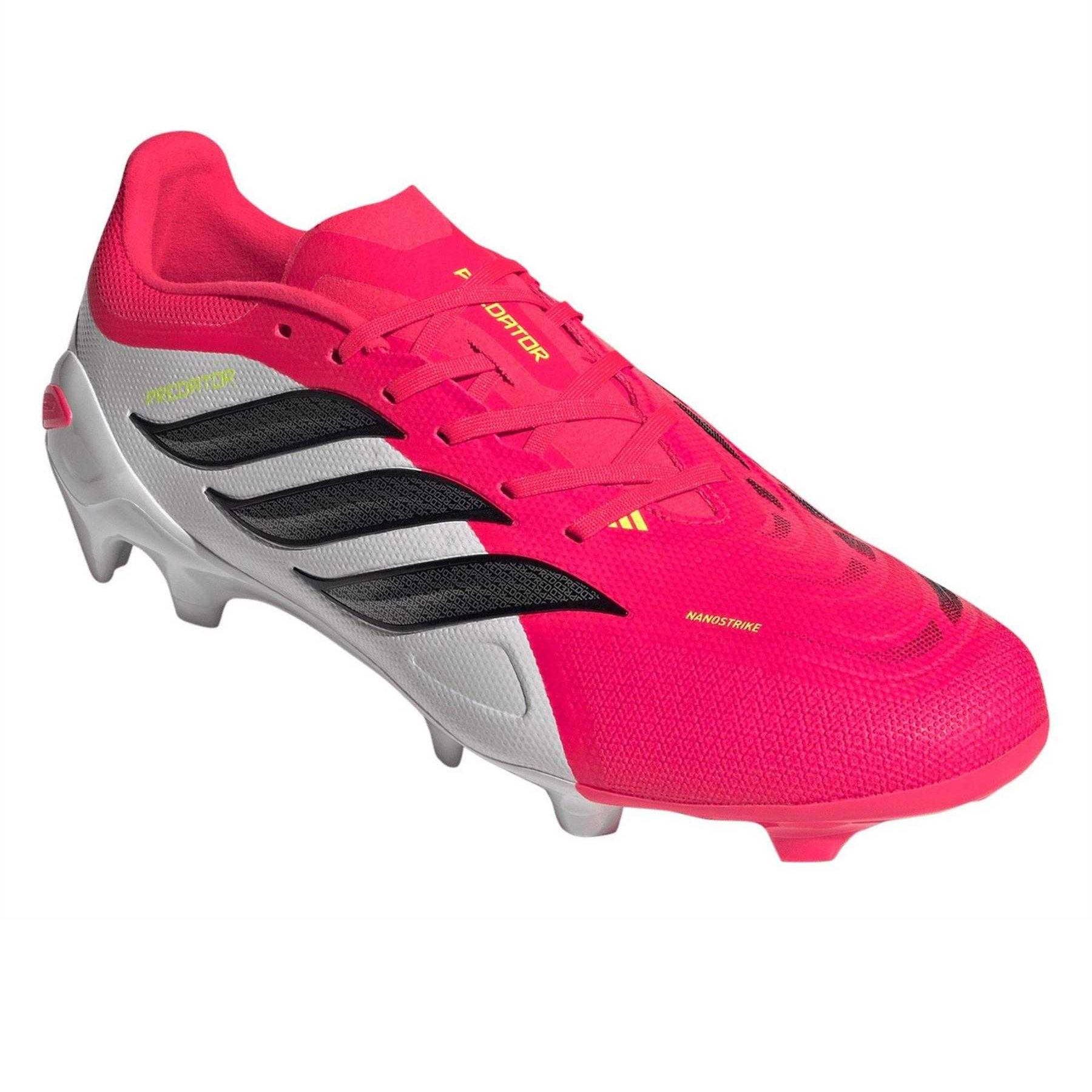 Red-White - Pack Shot - Adidas Mens Predator League Firm Ground Football Boots