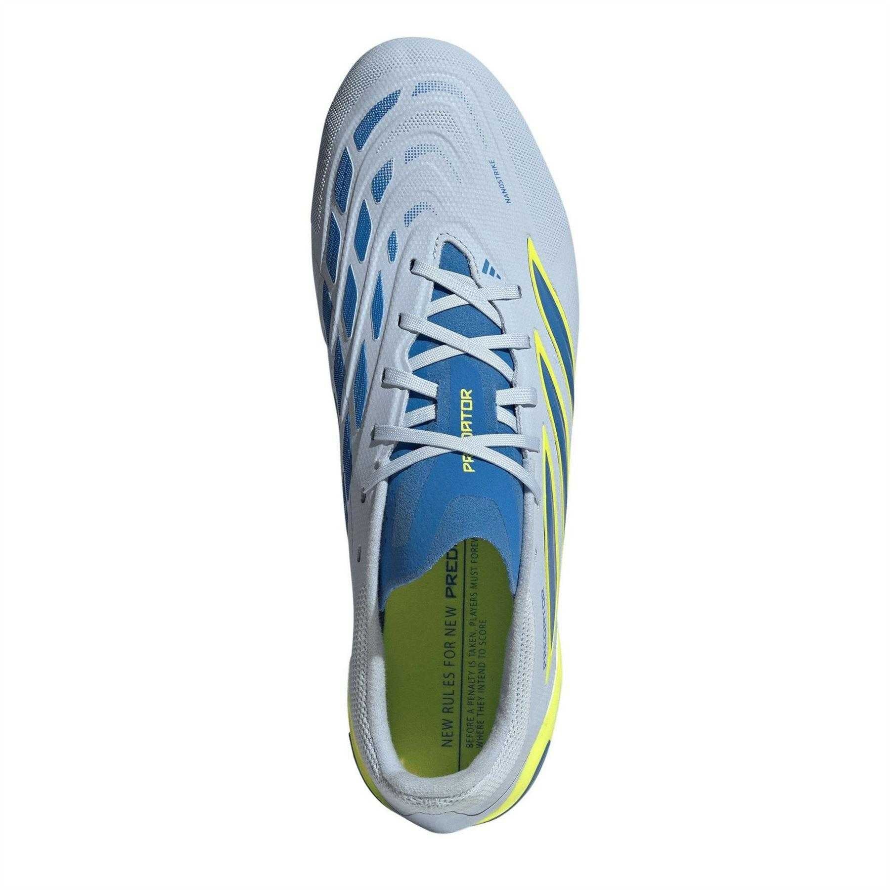 Blue-Yellow - Lifestyle - Adidas Mens Predator League Firm Ground Football Boots