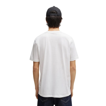 Grey - Back - Hugo Mens Checked Cotton Short Pyjama Set