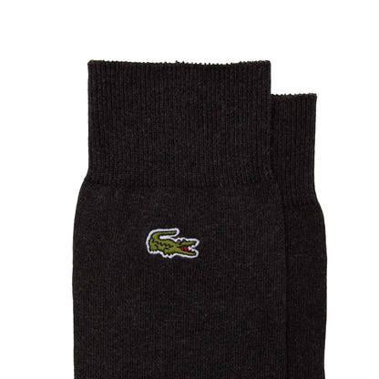 Black - Back - Lacoste Unisex Adult Marl Cotton Long Length Socks