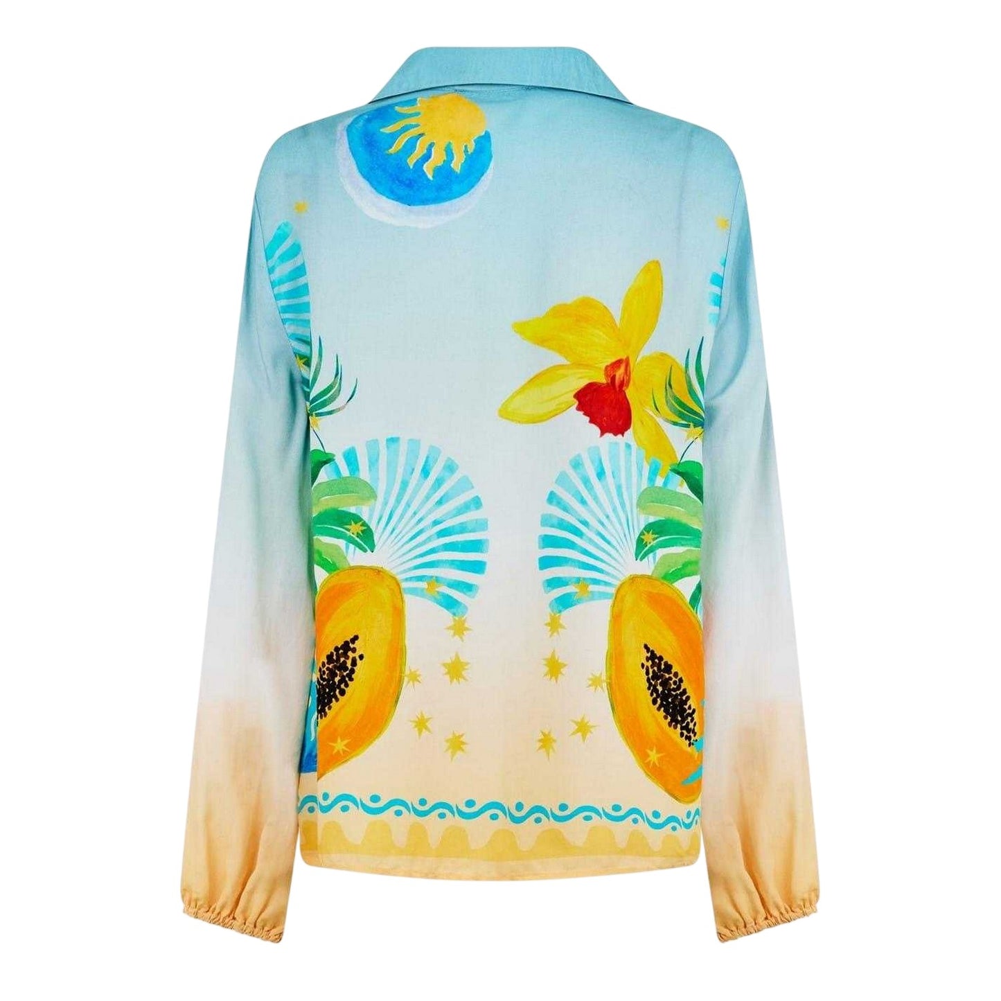 Blue - Back - Never Fully Dressed Womens-Ladies Rio Regular Long-Sleeved Shirt