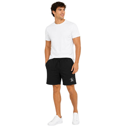Black - Lifestyle - Aquascutum Mens Classic Logo Drawstring Waist Sweat Shorts