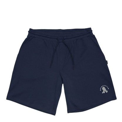 Navy - Front - Aquascutum Mens Classic Logo Drawstring Waist Sweat Shorts