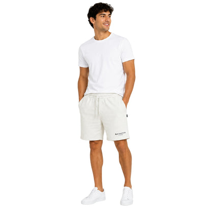 Beige - Lifestyle - Aquascutum Mens Fleece Logo Sweat Shorts
