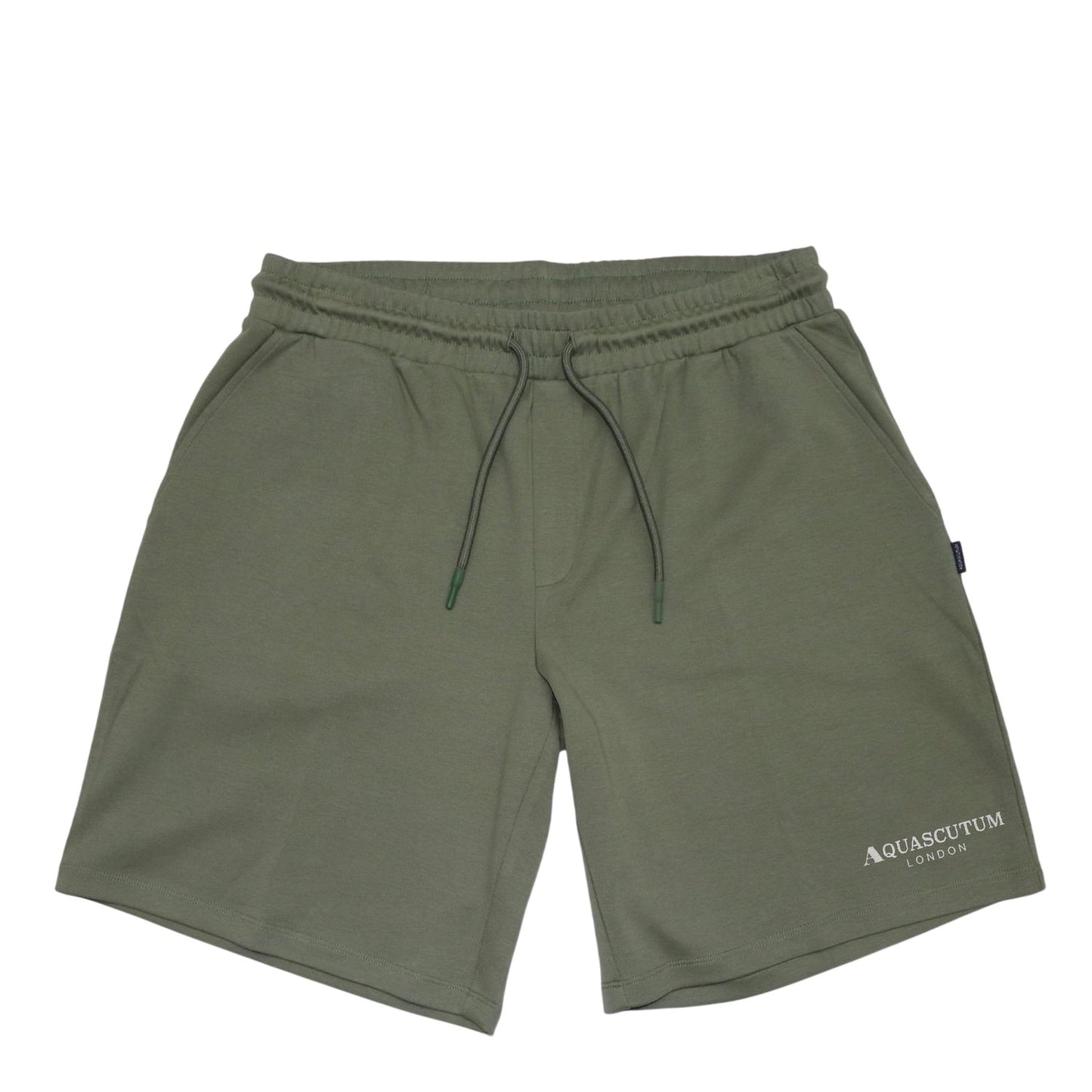 Military Green - Front - Aquascutum Mens Fleece Logo Sweat Shorts