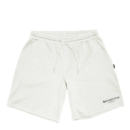 Beige - Front - Aquascutum Mens Fleece Logo Sweat Shorts