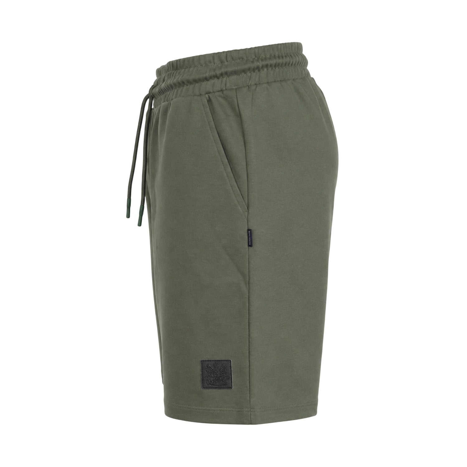 Military Green - Side - Aquascutum Mens Fleece Shorts