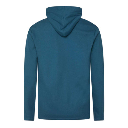 Blue - Back - Boss Mens Hooded Long-Sleeved Pyjama Top