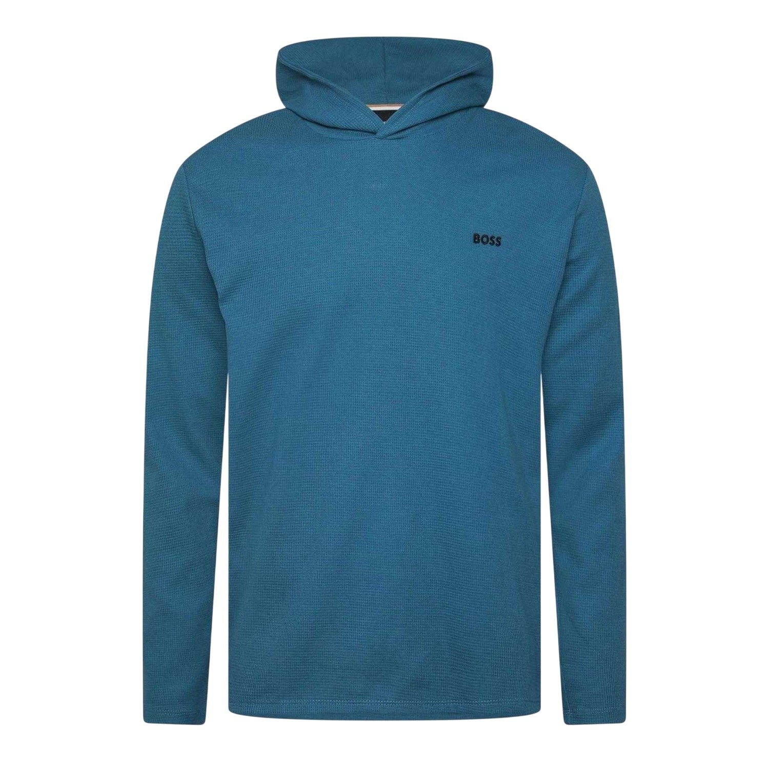 Blue - Front - Boss Mens Hooded Long-Sleeved Pyjama Top