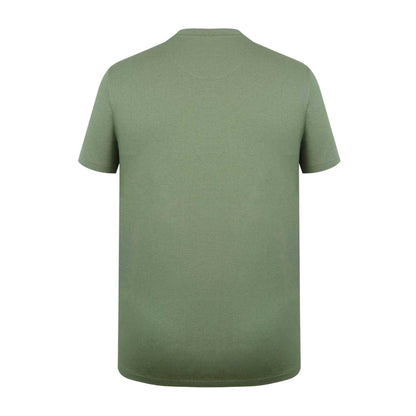 Khaki Green - Back - Firetrap Mens Logo Cotton T-Shirt