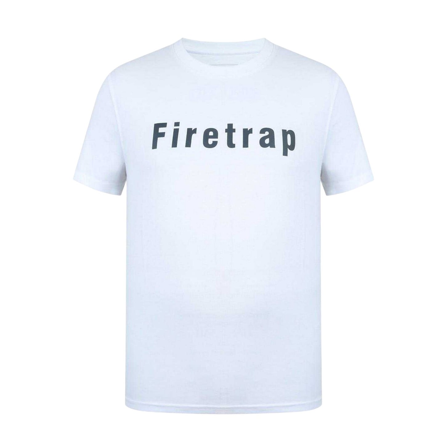 White - Front - Firetrap Mens Logo Cotton T-Shirt