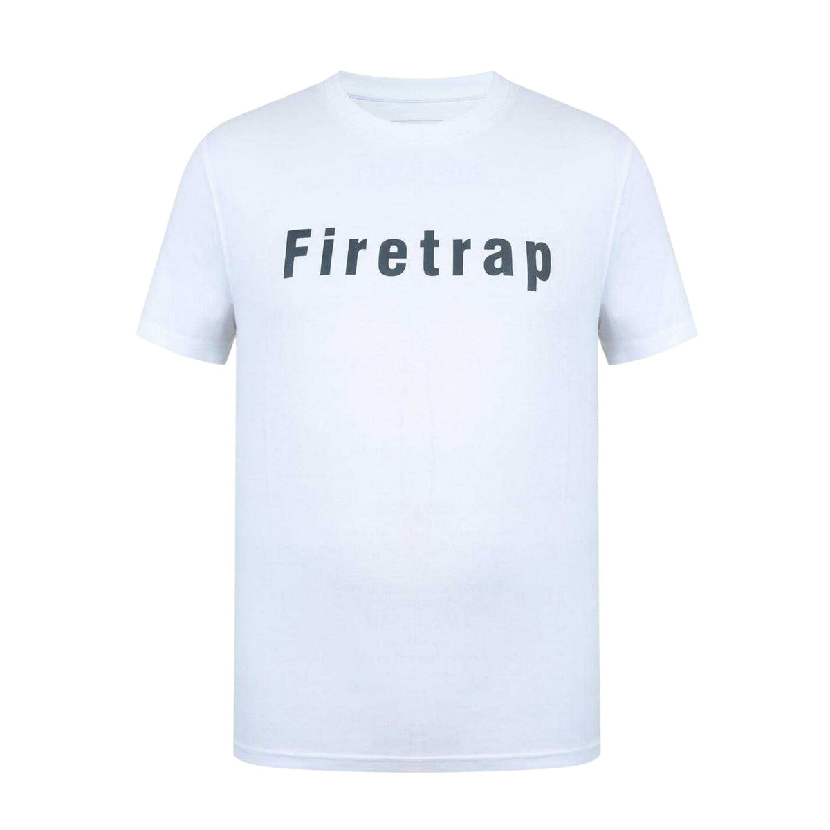 White - Front - Firetrap Mens Logo Cotton T-Shirt
