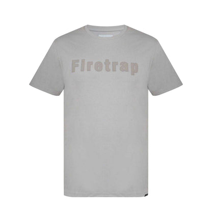 White Stone - Front - Firetrap Mens Logo Cotton T-Shirt