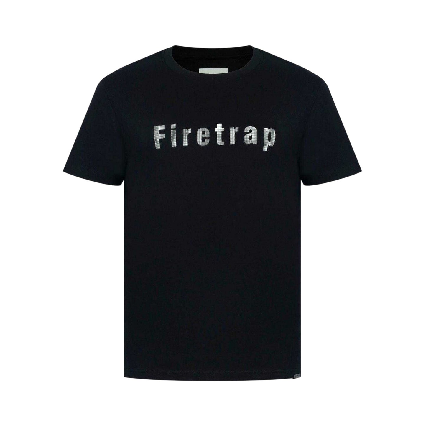 Black - Front - Firetrap Mens Logo Cotton T-Shirt