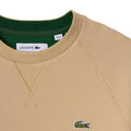 Beige - Back - Lacoste Womens-Ladies Pique Crew Neck Sweatshirt