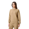 Beige - Pack Shot - Lacoste Womens-Ladies Pique Crew Neck Sweatshirt
