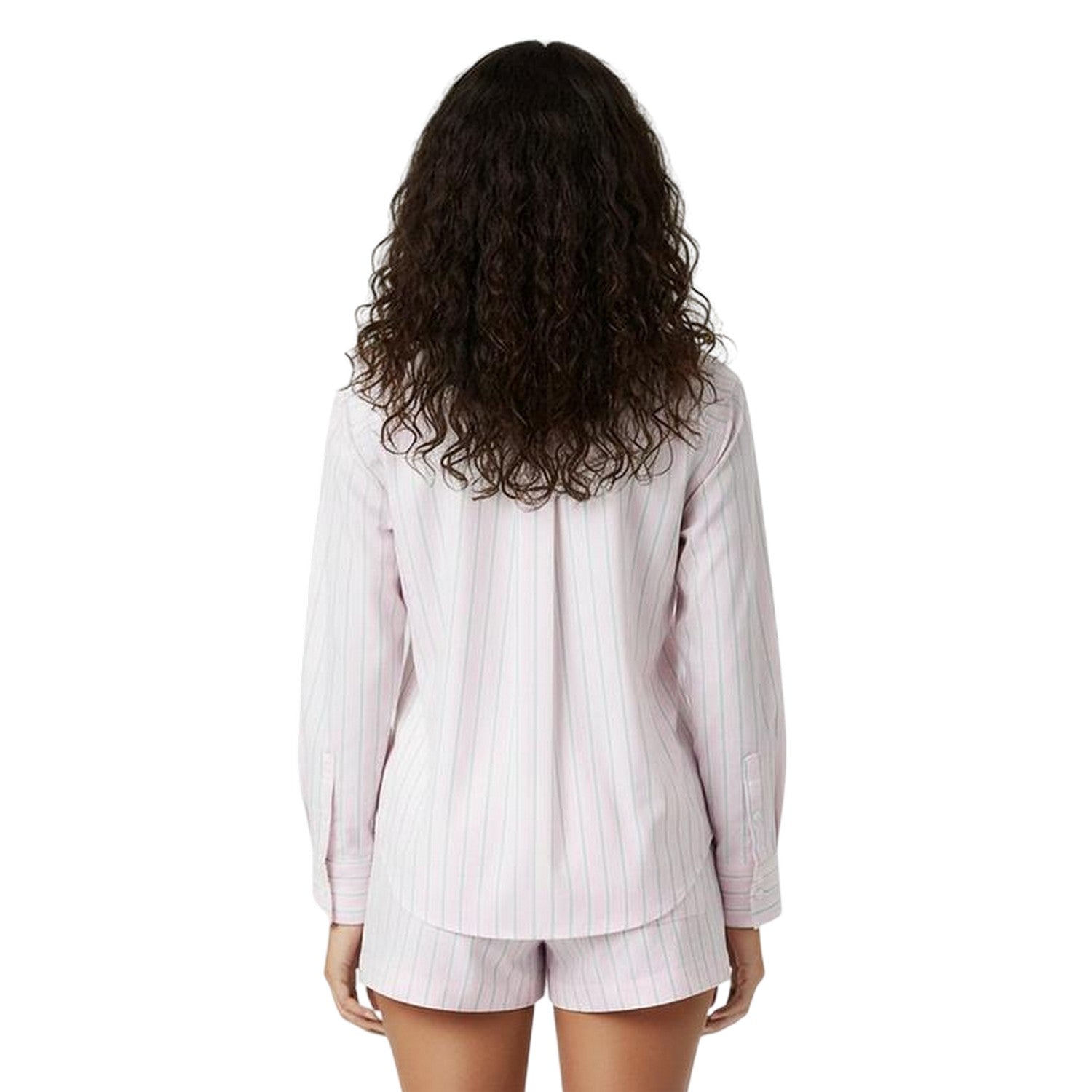 Pink - Side - Jack Wills Womens-Ladies Stripe Poplin Regular Long-Sleeved Shirt