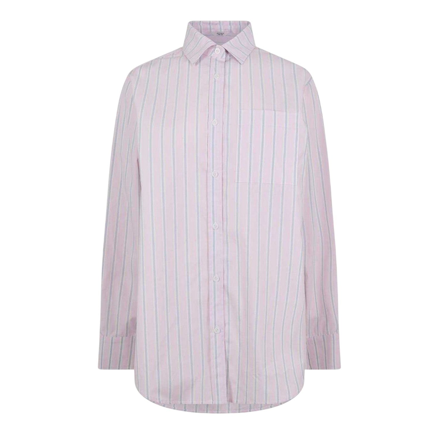Pink - Front - Jack Wills Womens-Ladies Stripe Poplin Regular Long-Sleeved Shirt