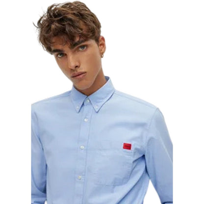 Blue - Side - Hugo Boss Mens Shirt