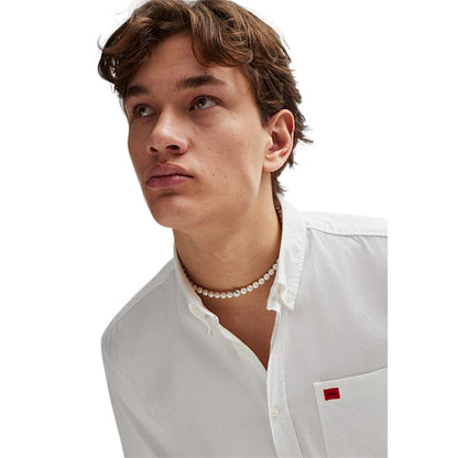 White - Side - Hugo Boss Mens Shirt