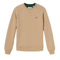 Beige - Front - Lacoste Womens-Ladies Pique Crew Neck Sweatshirt