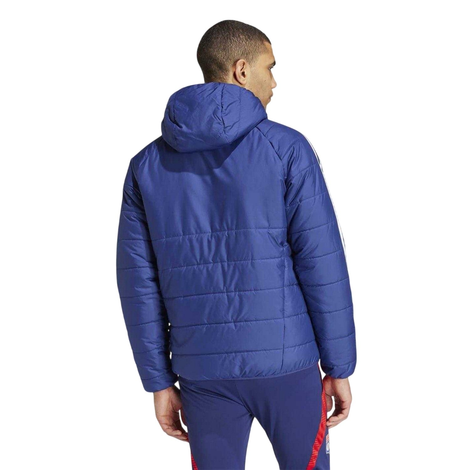Indigo - Back - Adidas Mens Olympique Lyonnais Full Zip Snug Fit Jacket