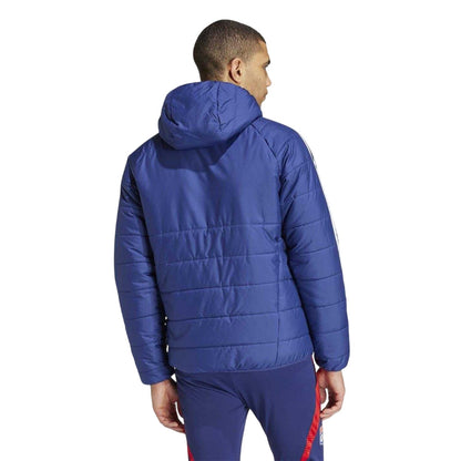 Indigo - Back - Adidas Mens Olympique Lyonnais Full Zip Snug Fit Jacket