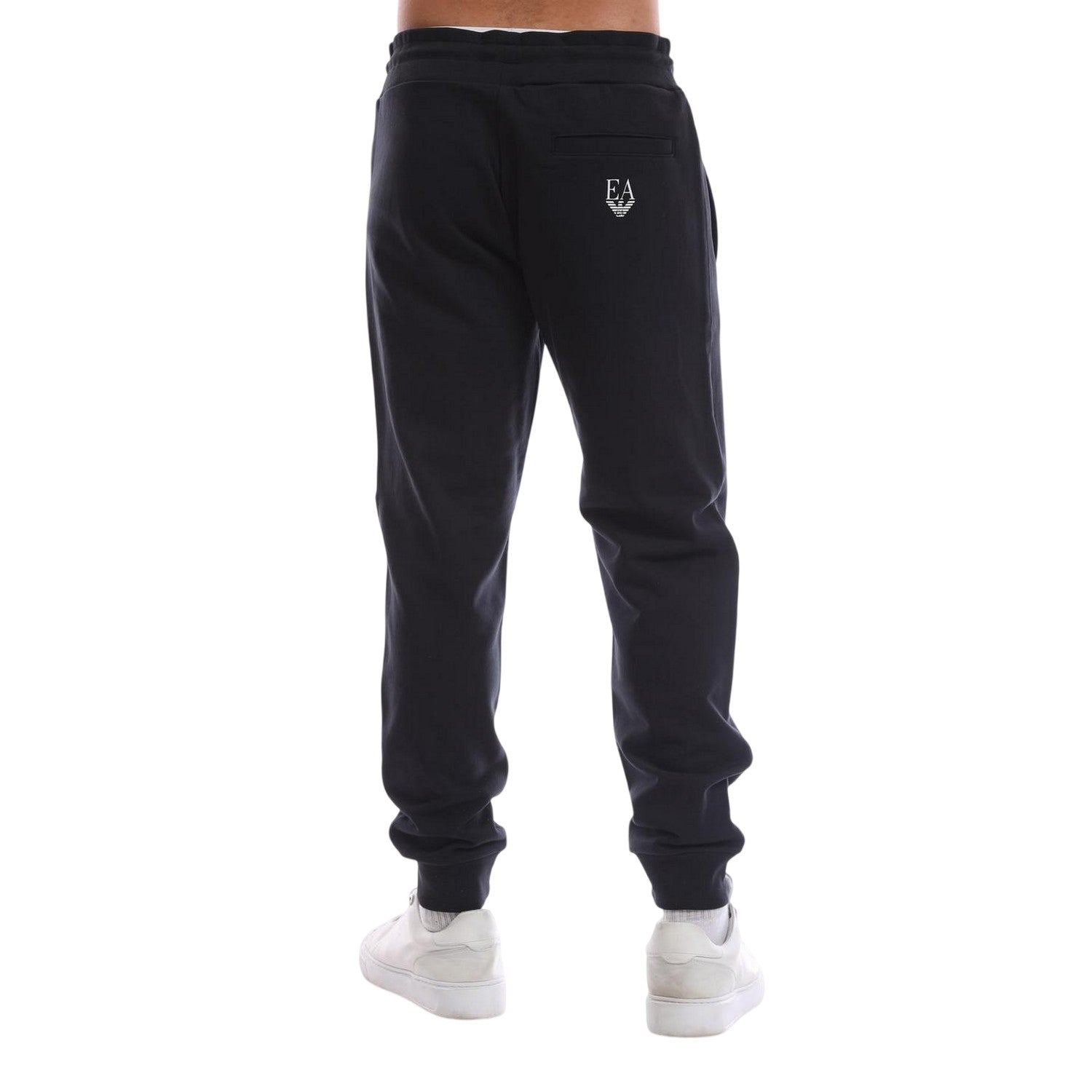 Nero - Back - Emporio Armani EA7 Mens Tapered Slim Joggers