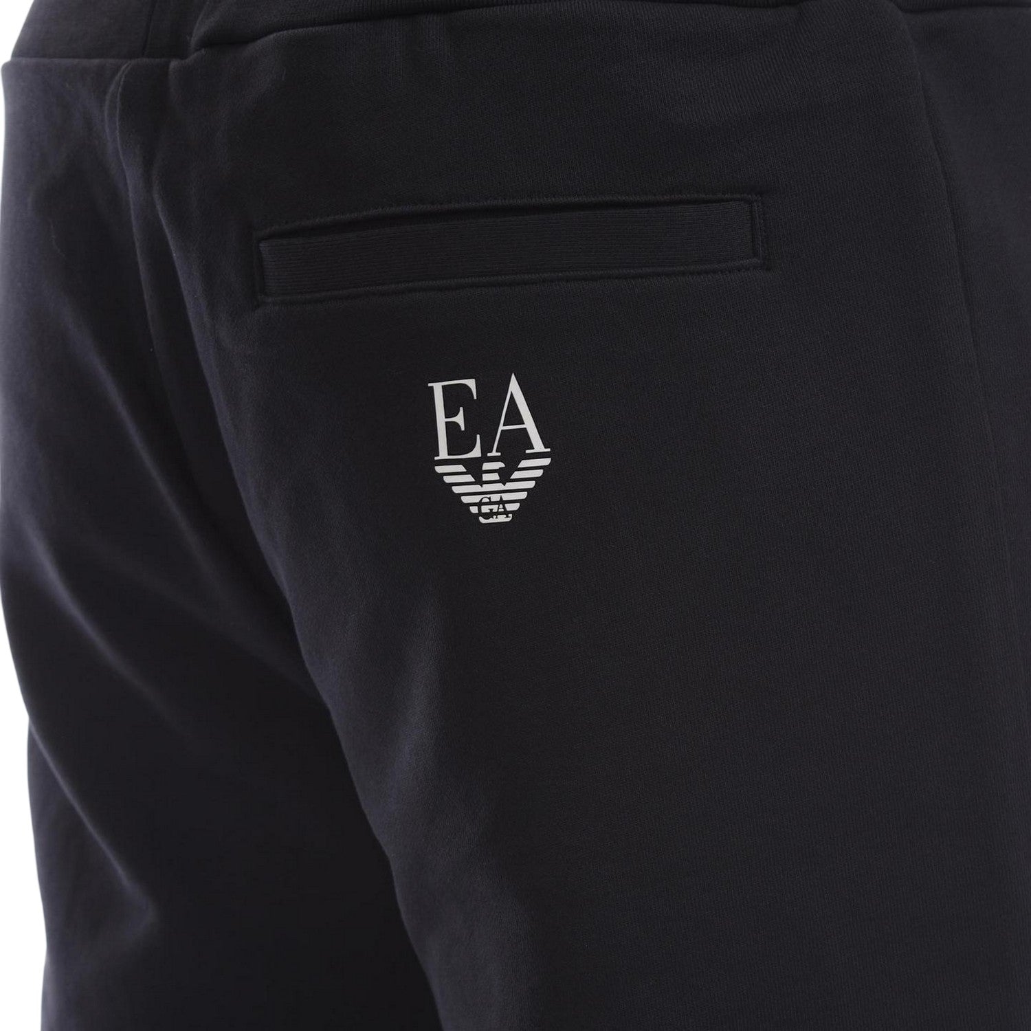 Nero - Side - Emporio Armani EA7 Mens Tapered Slim Joggers