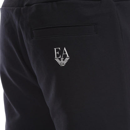 Nero - Side - Emporio Armani EA7 Mens Tapered Slim Joggers