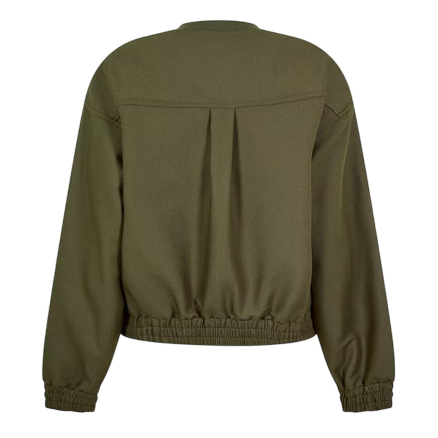 Dark Khaki - Back - Jack Wills Womens-Ladies Relaxed Fit Bomber Jacket