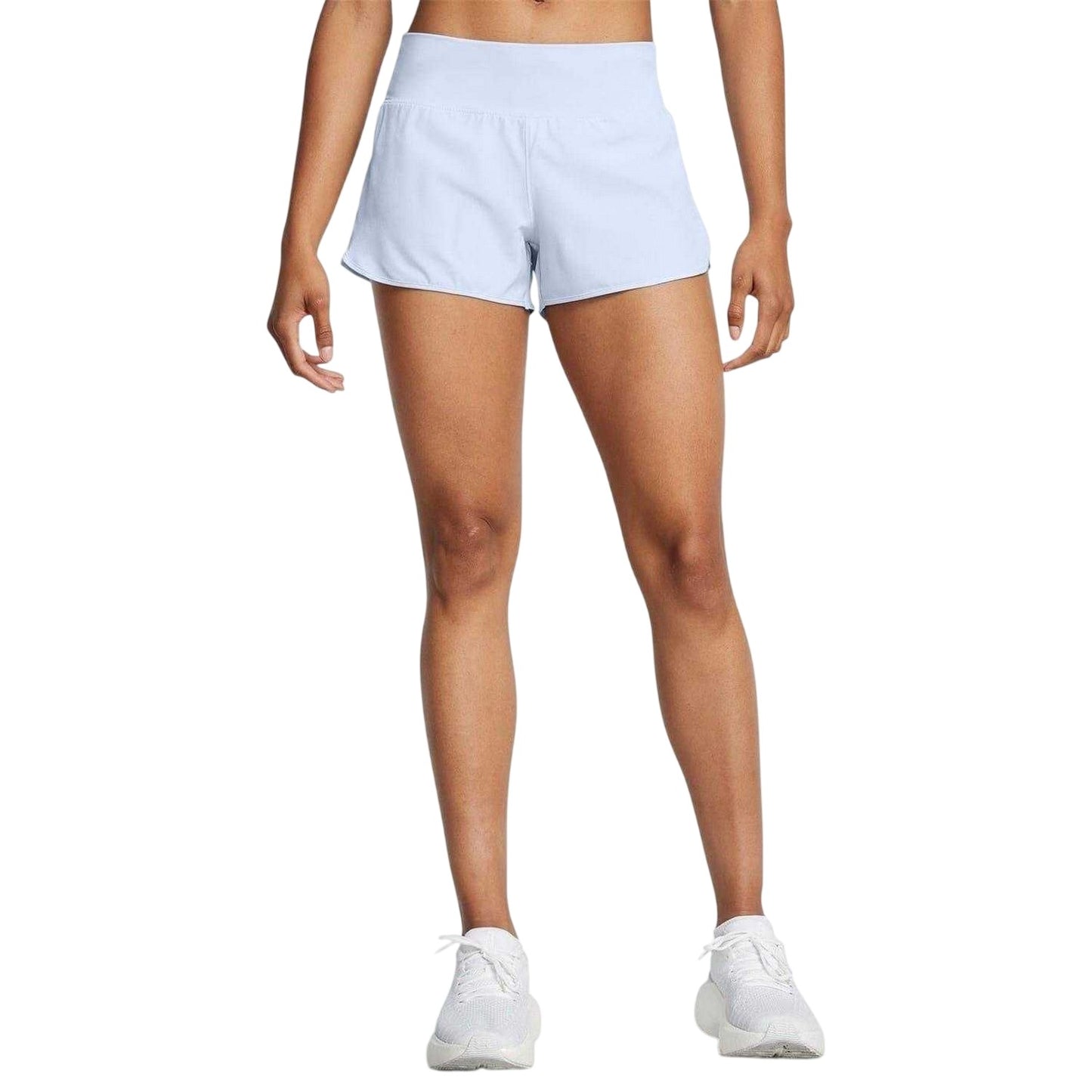Blue - Side - Under Armour Womens-Ladies Launch Pro Running Shorts