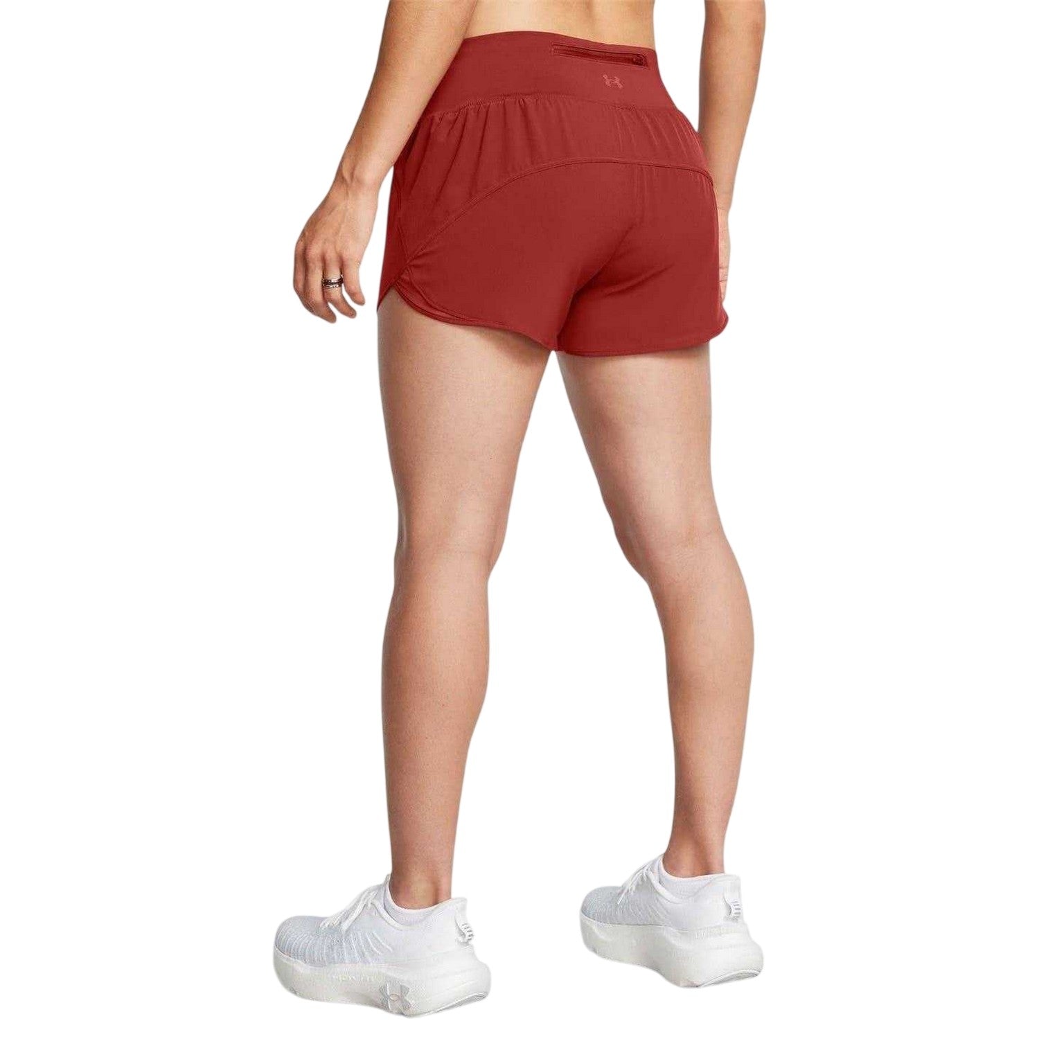 Orange - Back - Under Armour Womens-Ladies Launch Pro Running Shorts