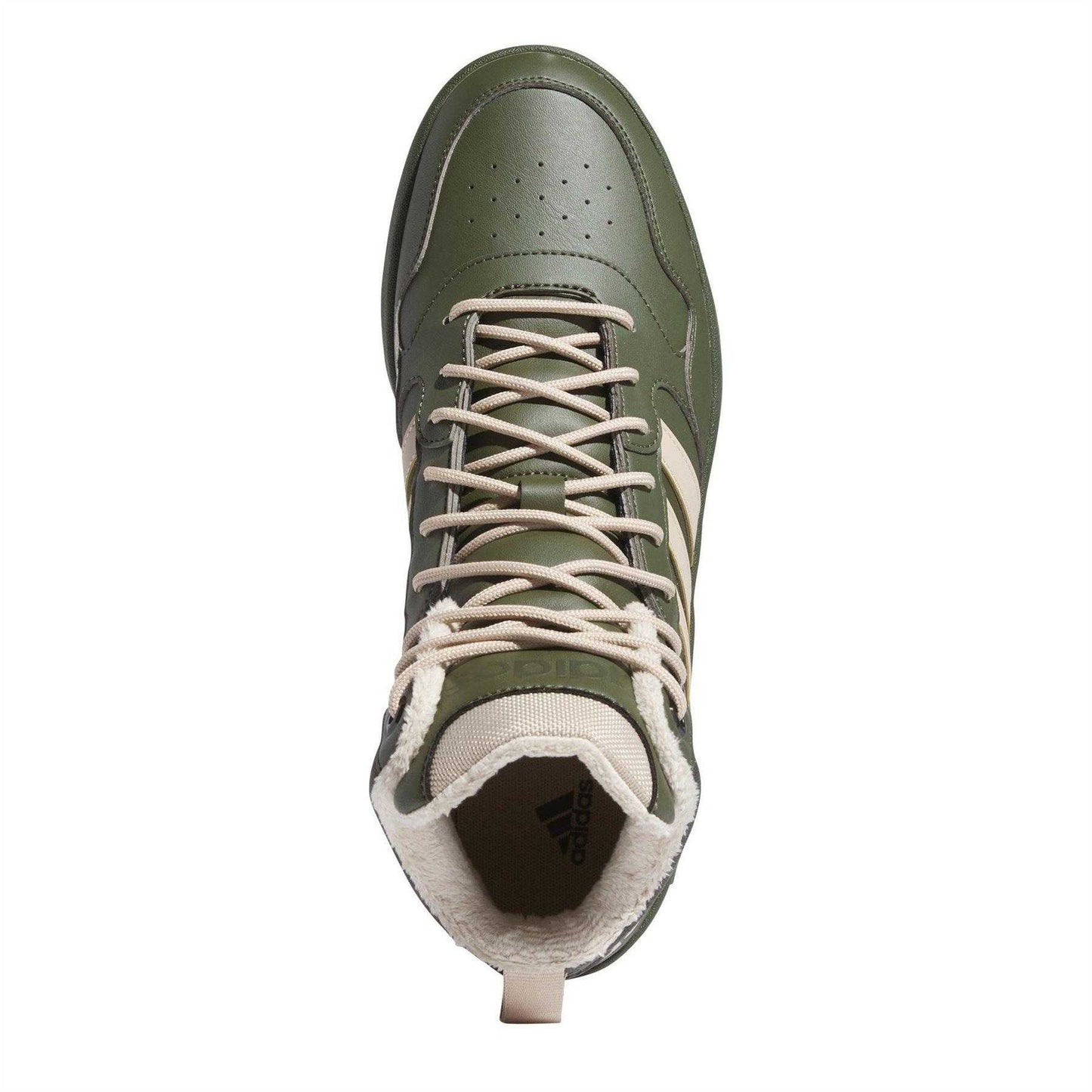 Green - Lifestyle - Adidas Boys Hoops 3.0 Mid Winterized Basketball Shoes