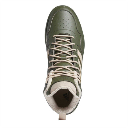 Green - Lifestyle - Adidas Boys Hoops 3.0 Mid Winterized Basketball Shoes