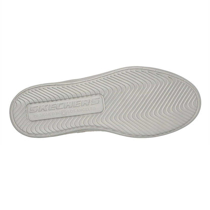 Khaki - Back - Skechers Mens Hyland Striped Canvas Trainers