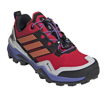 Ruby Red-Blue-Black - Close up - Adidas Mens Terrex Skychaser Hiking Shoes