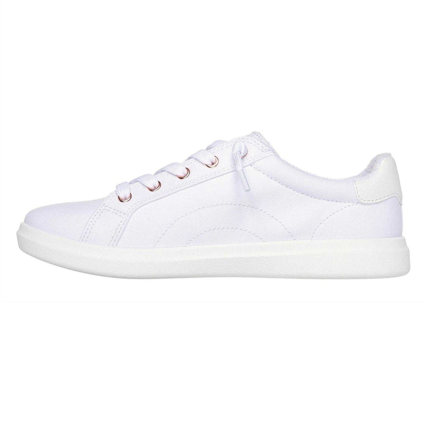 White - Back - Skechers Womens-Ladies Bobs D´vine Low Trainers