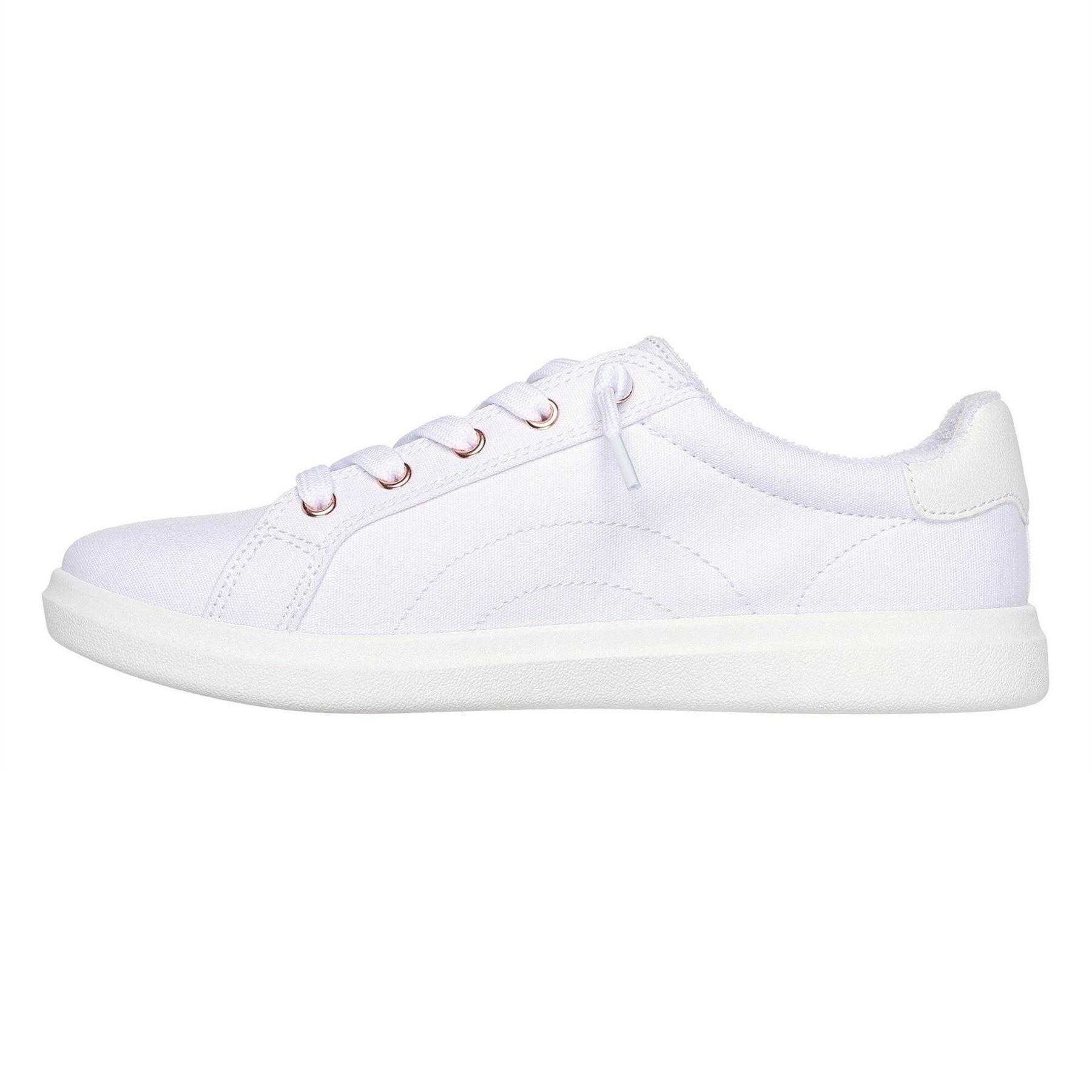 White - Back - Skechers Womens-Ladies Bobs D´vine Low Trainers