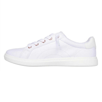 White - Back - Skechers Womens-Ladies Bobs D´vine Low Trainers