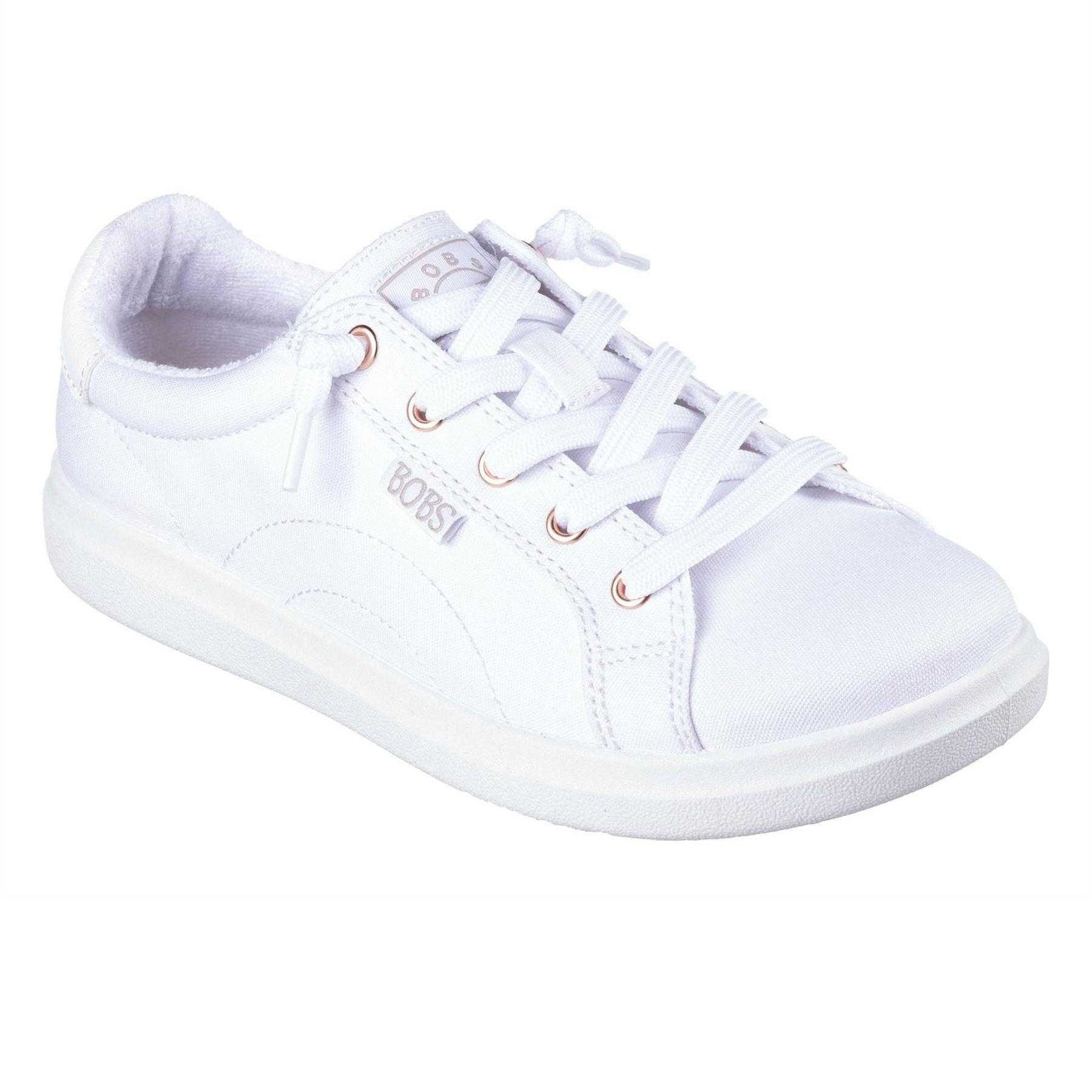 White - Lifestyle - Skechers Womens-Ladies Bobs D´vine Low Trainers
