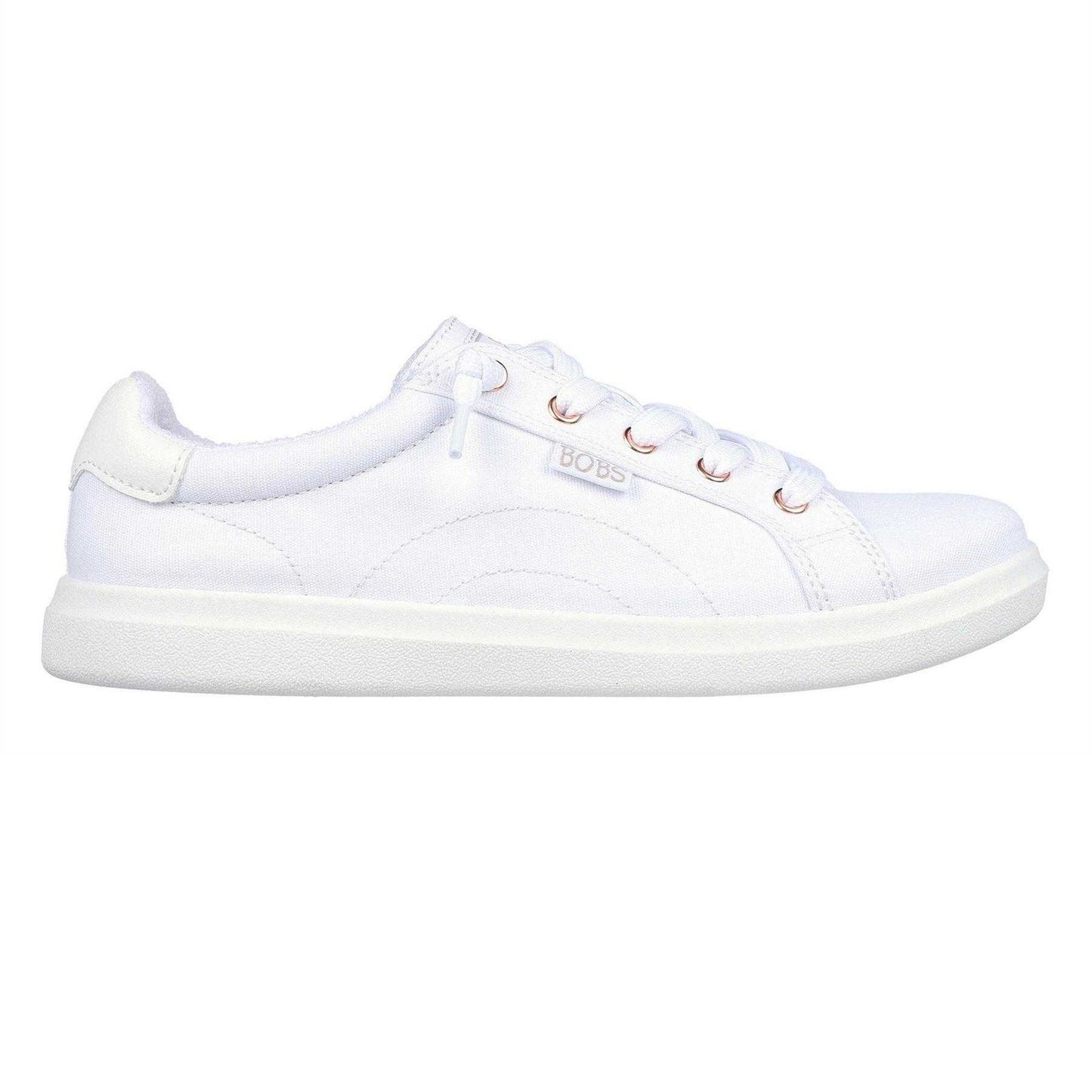White - Front - Skechers Womens-Ladies Bobs D´vine Low Trainers