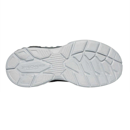 Silver-Black - Back - Skechers Childrens-Kids Storm 3 Lightning Bolt Light Up Trainers