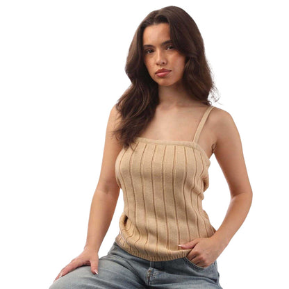 Beige - Lifestyle - Nobody´s Child Womens-Ladies Organic Cotton Ribbed Camisole
