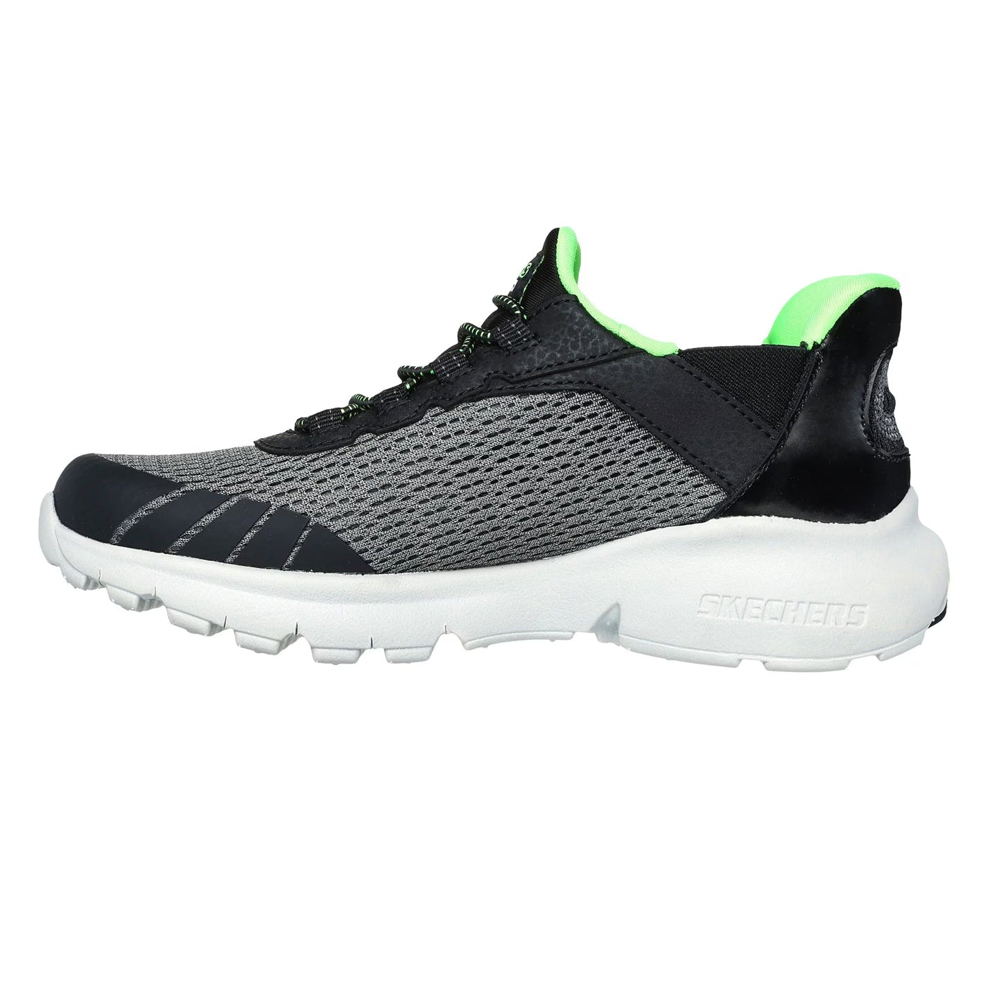 Charcoal-Black - Side - Skechers Childrens-Kids Razor Air - Hyper-Brisk Slip-In Trainers