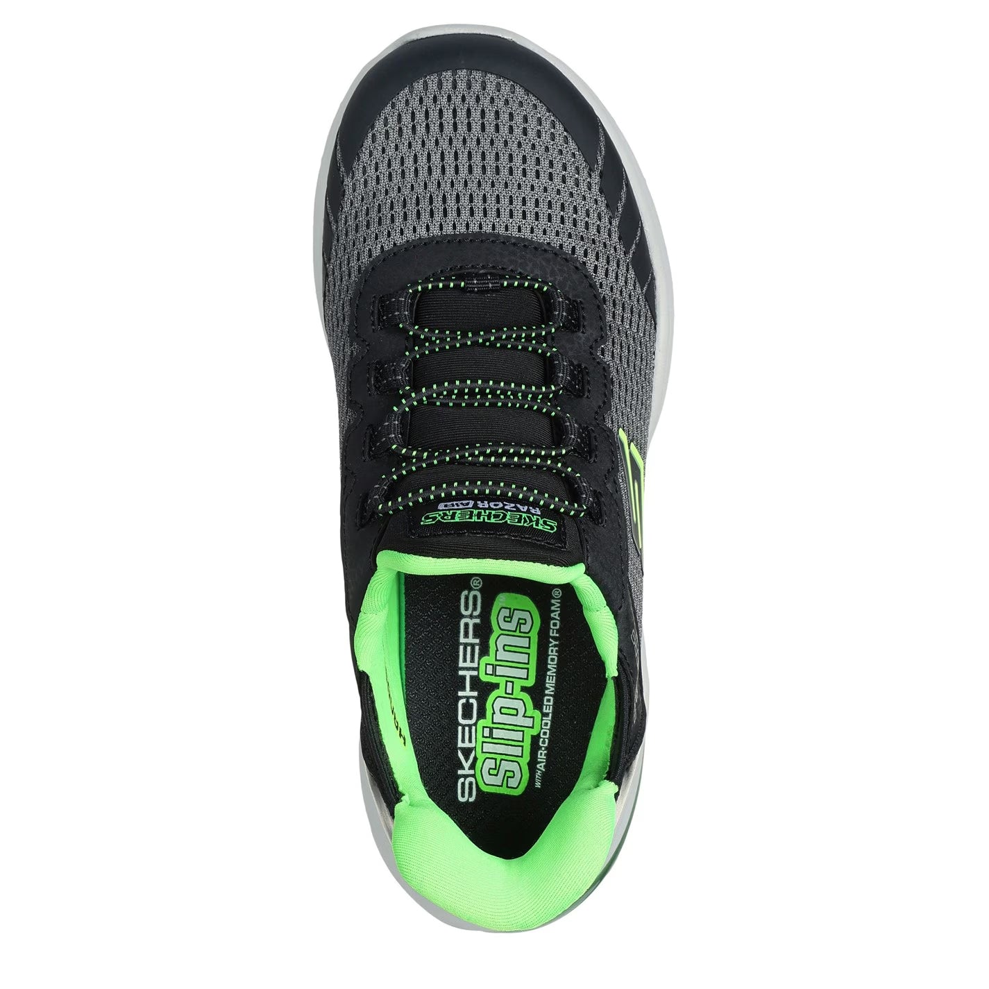 Charcoal-Black - Lifestyle - Skechers Childrens-Kids Razor Air - Hyper-Brisk Slip-In Trainers