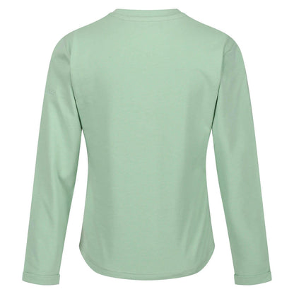 Green - Back - Regatta Childrens-Kids Wenbie III Heart Long-Sleeved T-Shirt