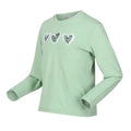 Green - Side - Regatta Childrens-Kids Wenbie III Heart Long-Sleeved T-Shirt